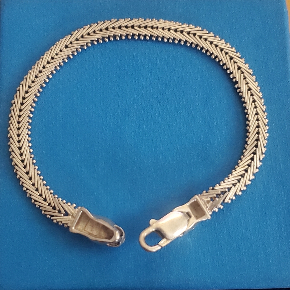 Milor 925 Sterling Silver Jaguar or Panther clasp bracelet. 16.4 grms. - Picture 2 of 14